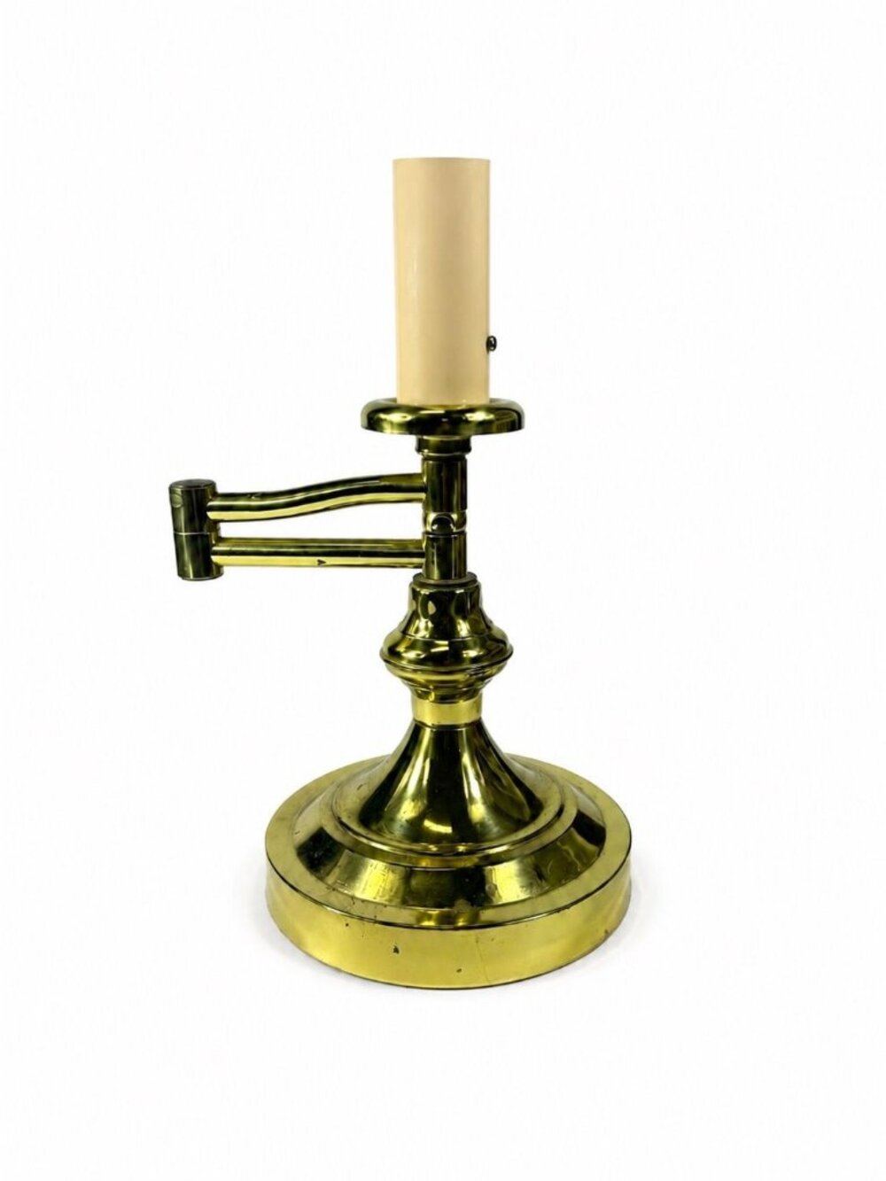 Brass Lamp Swing Arm Adjustible Table Lighting Vintage Underwriter Labortories F
